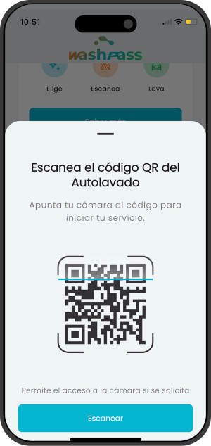 WashPass App Interface
